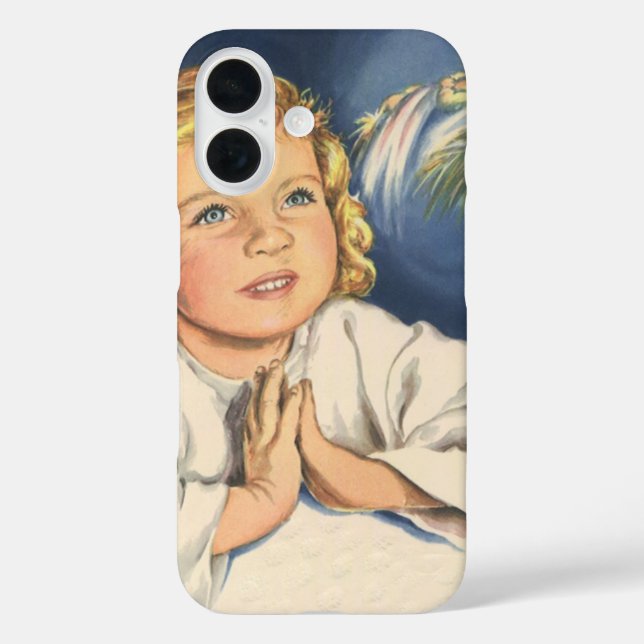 Coques Case-Mate iPhone Fille priant Jésus-Christ, Prières de coucher (Verso)