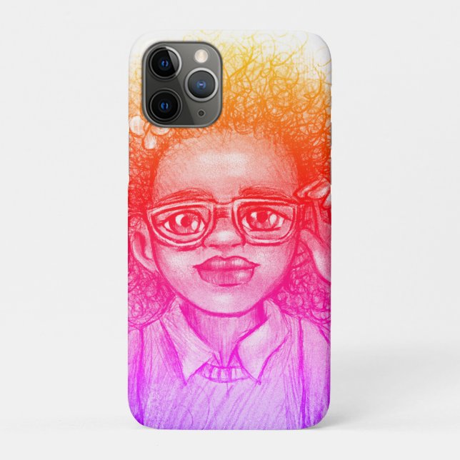 Coques Case-Mate iPhone Fille radieuse avec des lunettes (Dos)