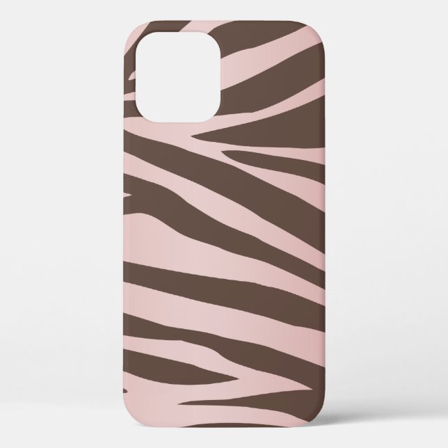 Coques Case-Mate iPhone Fille rose et Brown Zebra (Verso)