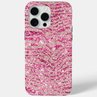 Coque Case-Mate iPhone Fille rose et Parties scintillant rousse Zebra