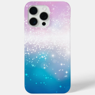Coque Case-Mate iPhone Fille rose Parties scintillant bleu lumière Bokeh