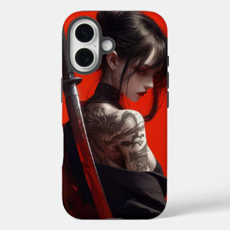 Coque Pour iPhone 16 fille samouraï
