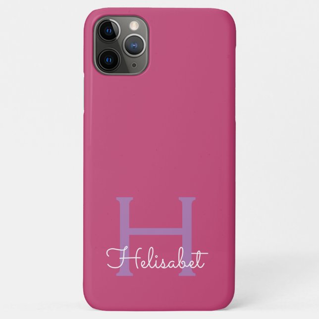 Coques Case-Mate iPhone fille, texte personnalisable, monogramme, nom ou f (Dos)