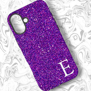 Coque Pour iPhone 16 Plus Fille violet imprimé paillettes stylé et mignon