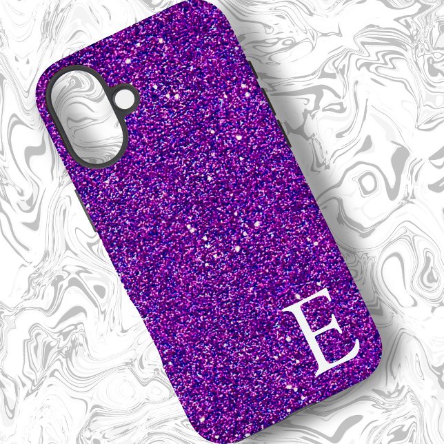 Coques Case-Mate iPhone Fille violet imprimé paillettes stylé et mignon  (Créateur téléchargé)