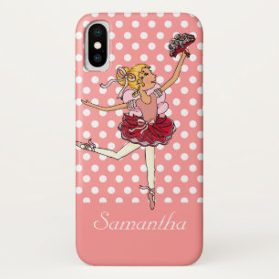 Coques Pour iPhone Filles ballerine rose blonde cheveux personnalisés
