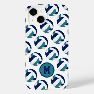 Coque Case-Mate iPhone filles bleu marine turquoise volleyballs motif