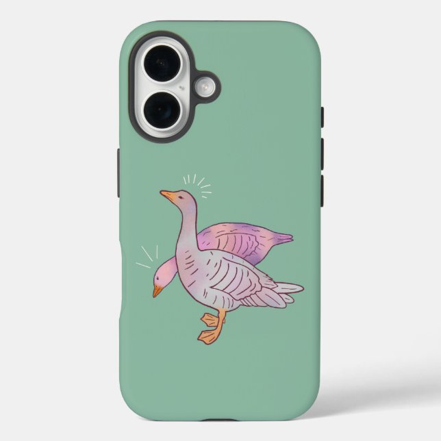 Coques Case-Mate iPhone Filles d'oies | Duo d'oies de l'art folklorique fa (Verso)