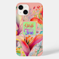 Filles en fleurs du printemps sur une citation de
