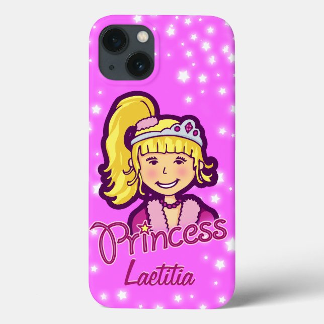 Coques Case-Mate iPhone Filles nommé princesse étoile lilas rose (Verso)