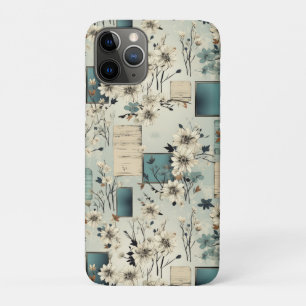 Case-Mate iPhone Case Film Bleu Rétro Fleur Blanche Éphémère