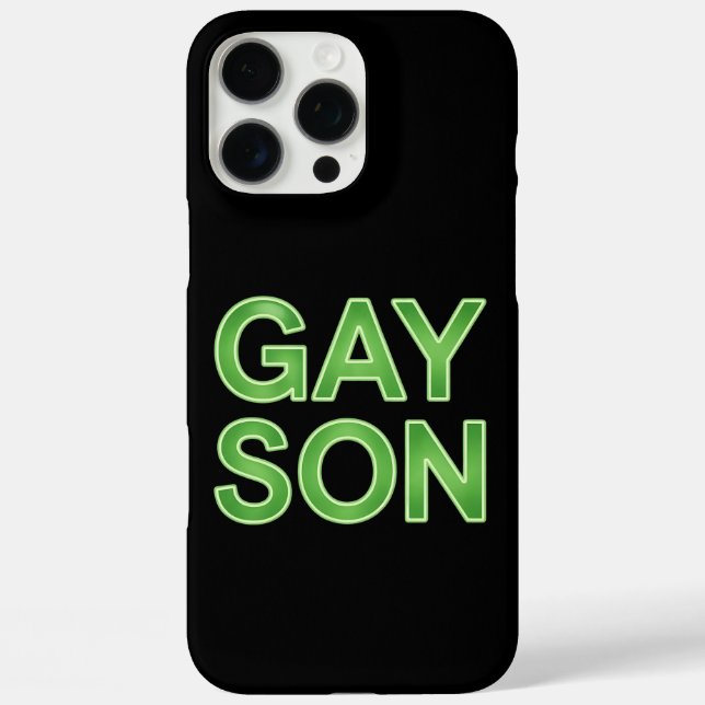 Coques Case-Mate iPhone Fils gay drôle Fierté LGBTQ (Verso)