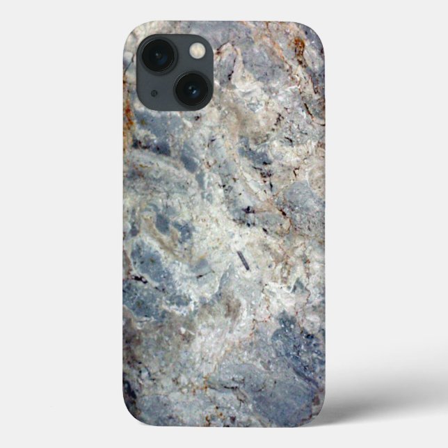 Coques Case-Mate iPhone Finition en marbre blanc bleu glace (Verso)