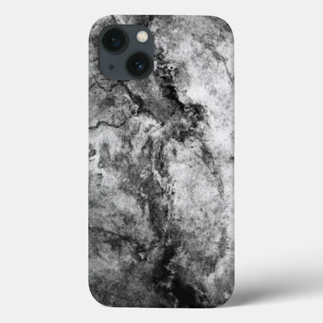 Coques Case-Mate iPhone Finition en marbre noir et blanc strié de fumée (Verso)