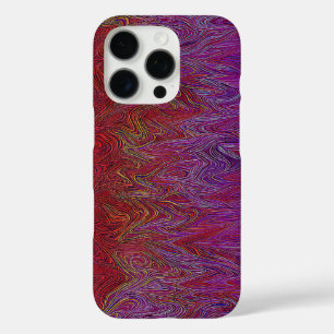 Coque iPhone 16 Pro "Firestorme neurale" Abstraite" Rouge violet