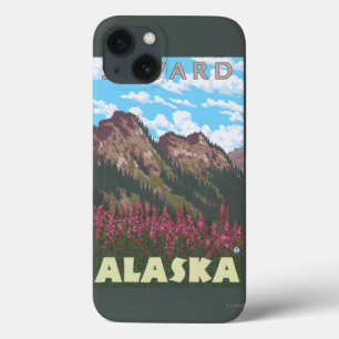 Etui iPhone 13 Fireweed & Mountains - Seward, Alaska