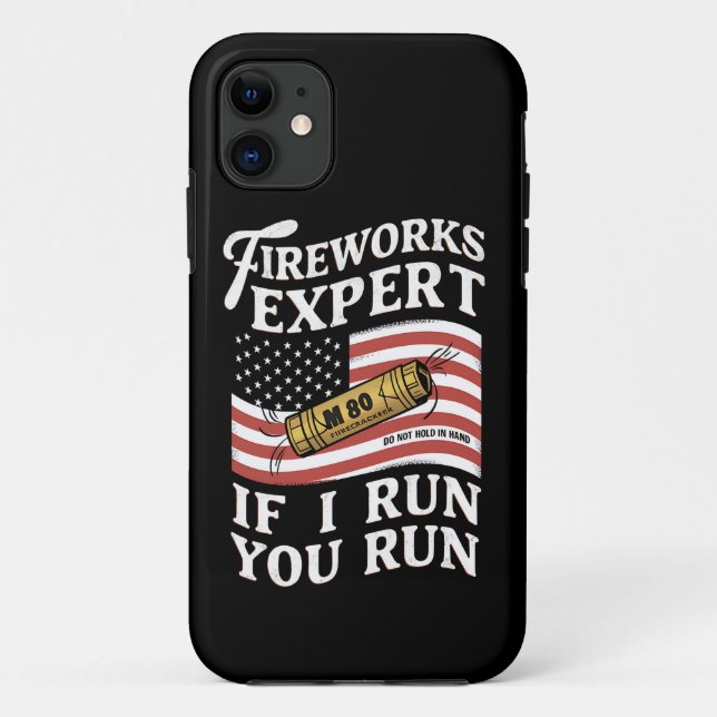 Coques Case-Mate iPhone Fireworks Expert Si J'Exécute Vous Exécutez 4 juil (Dos)