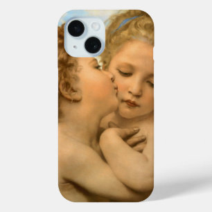 Coque Pour iPhone 15 First Kiss (détail d'ange) par Bouguereau