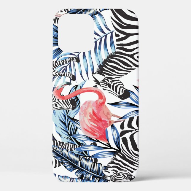 Coques Case-Mate iPhone Flair tropical : Flamant rose Zebra Paradise (Verso)