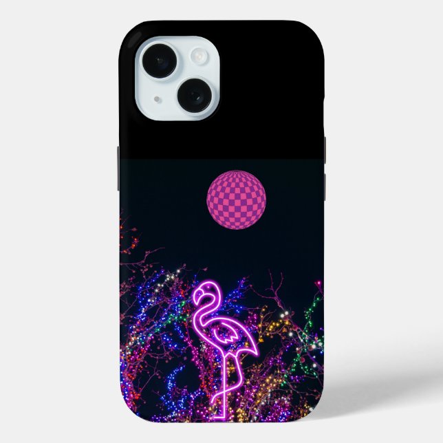 Coques Case-Mate iPhone Flamant rose à la soirée dansante. (Verso)