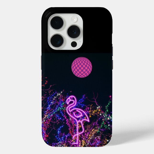 Coques Case-Mate iPhone Flamant rose à la soirée dansante. (Verso)