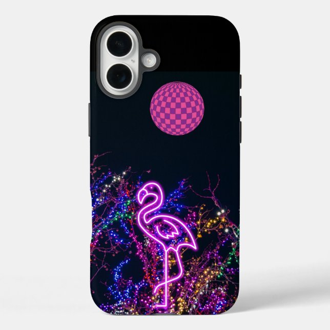 Coques Case-Mate iPhone Flamant rose à la soirée dansante. (Verso)