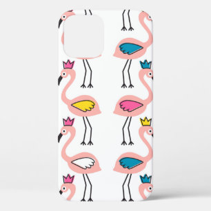 Case-Mate iPhone Case Flamant rose avec motif sans soudure couronne.