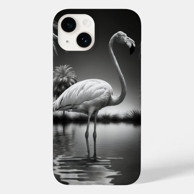 Coques Case-Mate iPhone Flamant rose dans une piscine (Verso)