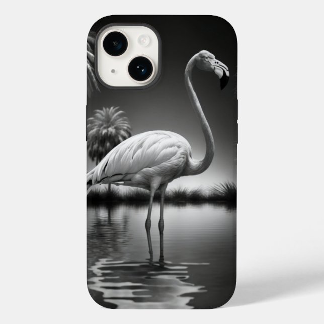 Coques Case-Mate iPhone Flamant rose dans une piscine (Verso)