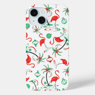 Coque Case-Mate iPhone Flamant rose de Noël rouge Multi iPhone