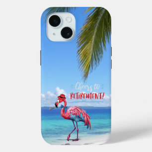 Coque Case-Mate iPhone Flamant rose de retraite sur Tropical Beach