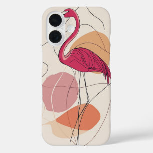 Coque Pour iPhone 16 Flamant rose en fleur