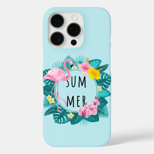 Coques Case-Mate iPhone Flamant rose floral Bliss été (Verso)