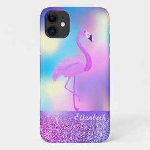 Case-Mate iPhone Case Flamant Rose Holographique Moderne et Élégant