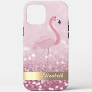 Case-Mate iPhone Case Flamant Rose Moderne Paillettes Bokeh - Personnali