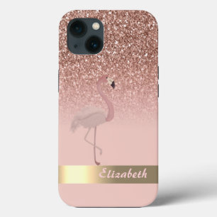 Case-Mate iPhone Case Flamant Rose Moderne Paillettes Sequins