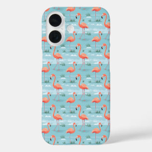 Coque Pour iPhone 16 Flamant rose Motif