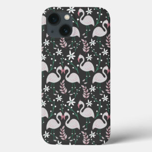 Case-Mate iPhone Case Flamant rose motif transparent blanc sur arrière -