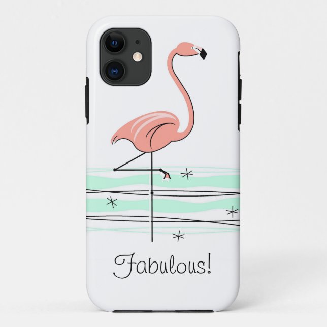 Coques Case-Mate iPhone Flamant rose Océan 'Fabulous!' iPhone 11 dur (Dos)
