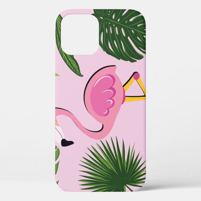 Coques Case-Mate iPhone Flamant rose Palm Feuille Tropical Design (Verso)