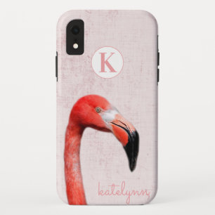 Case-Mate iPhone Case Flamant rose photo mignon rose Peek-a-Boo Monogram