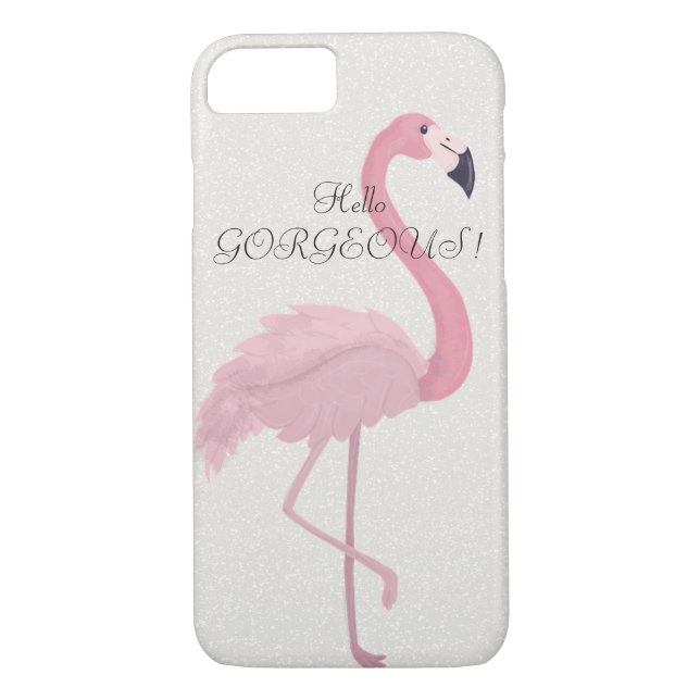 Coques Case-Mate iPhone Flamant rose rose Glittery - Bonjour magnifique (Dos)