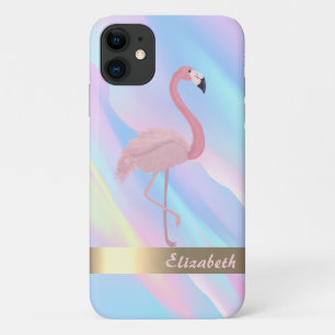 Case-Mate iPhone Case Flamant rose rose moderne Holographique Abstrait