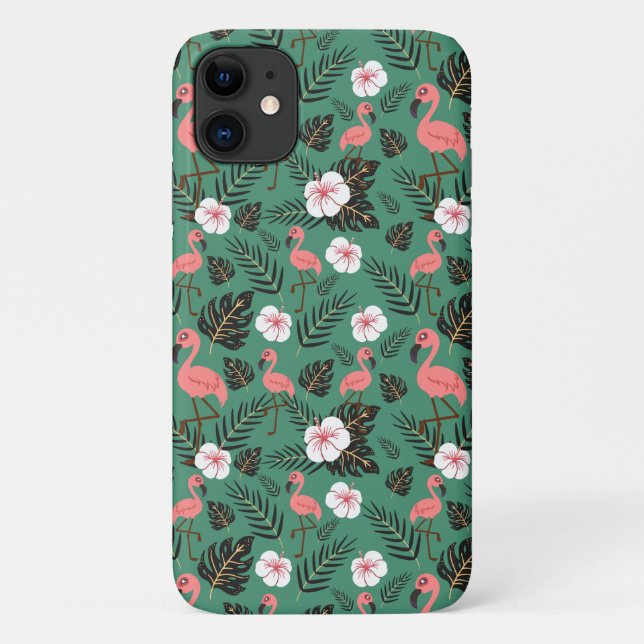 Coques Case-Mate iPhone Flamant rose rose motif transparent sur arrière -  (Dos)