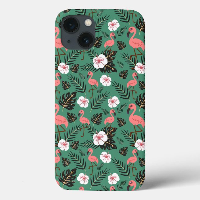Coques Case-Mate iPhone Flamant rose rose motif transparent sur arrière -  (Verso)