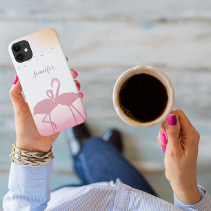 Case-Mate iPhone Case Flamant rose rose Silhouette Personnalisé