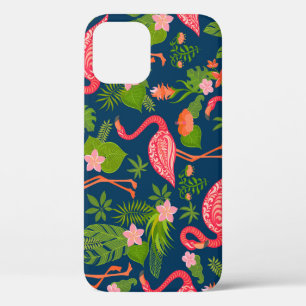 Case-Mate iPhone Case Flamant rose rose : Turquoise rayé Vintage