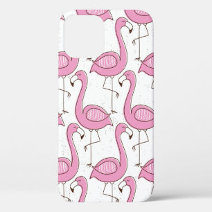 Case-Mate iPhone Case Flamant rose sans couture motif, design exotique v