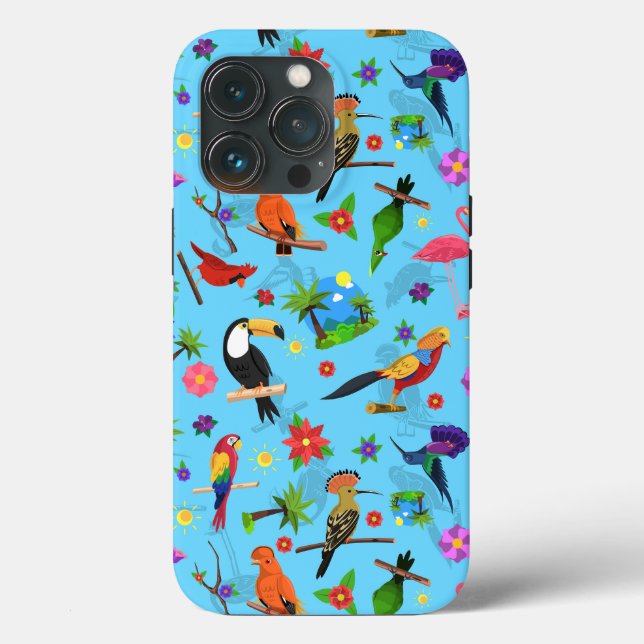 Coques Case-Mate iPhone Flamant rose Toucan Et Arara Motif Oiseaux Sans Me (Verso)