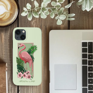 Case-Mate iPhone Case Flamant Rose Tropical Feuilles de Palmier Vert Lys